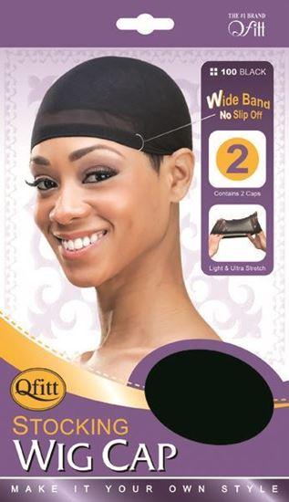 Qfitt Stocking Wig Cap - 100 Black
