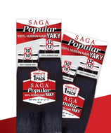 Saga Popular 100% Human Hair Yaky 4 Pieces (10"10"12"12") - Beauty Empire