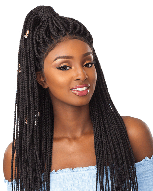 Sensationnel Cloud 9 4x4 Swiss Lace Front Wig - Box Braid Large