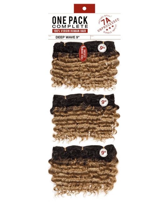 Sensationnel Bare & Natural 100% Virgin Human Hair One Pack Complete - Deep Wave 9 Inches