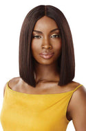 Outre The Daily Wig 100% Unprocessed Human Hair Lace Part Wig - Straight Blunt Cut Bob 12 Inches