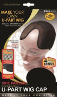 Qfitt Make Your Own Invisible Lace Front U Part Wig Cap Side Parting - 5016 Black