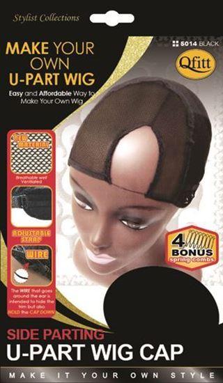 Qfitt Make Your Own U Part Wig Cap Side Parting - 5014 Black