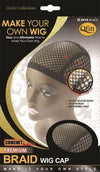 Qfitt Make Your Own Wig Crochet Premium Braid Wig Cap - 5019 Black