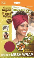 Qfitt Organic Argan & Shea Butter Treated + Olive Oil Scented Double Mesh Wrap - 810 Assort(Random Color)