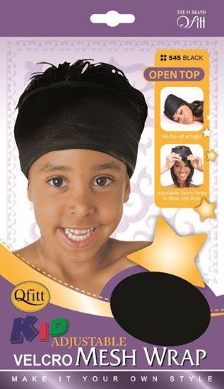 Qfitt Open Top Kid Adjustable Velcro Mesh Wrap - 545 Black