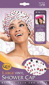 Qfitt Large Vinyl Shower Cap - 182 Dots