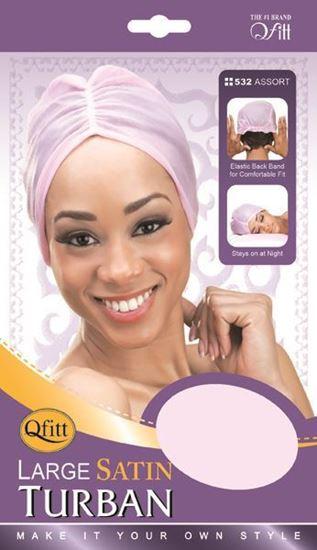 Qfitt Large Satin Turban - 532 Assort(Random Color)