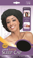 Qfitt Large Satin Sleep Cap - 151 Black