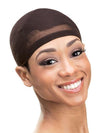 Qfitt Organic Argan & Shea Butter Treated + Olive Oil Scented Deluxe Stocking Wig Cap - 805 Brown