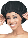 Qfitt Large Satin Bonnet - 157 Black