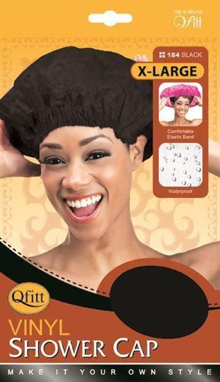 Qfitt X Large Vinyl Shower Cap - 184 Black