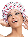 Qfitt Large Vinyl Shower Cap - 182 Dots