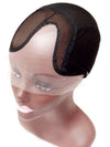 Qfitt Make Your Own Invisible Lace Front U Part Wig Cap Side Parting - 5016 Black