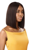 Outre The Daily Wig 100% Unprocessed Human Hair Lace Part Wig - Straight Blunt Cut Bob 12 Inches