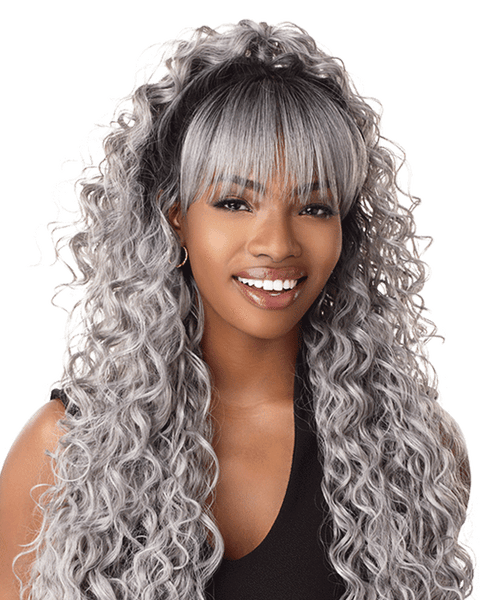 Sensationnel Cloud 9 Fringe Frame 4"x4" Swiss Lace Front Wig - Carina