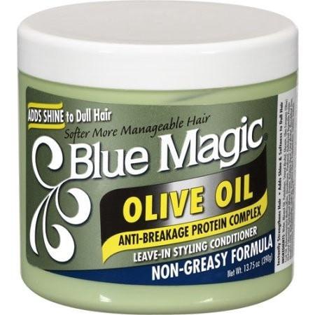 Blue Magic Olive Oil Anti-Breakage Protein Complex Leave-In Styling Conditioner (13.75 Oz) - Beauty Empire