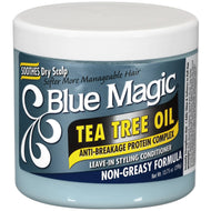 Blue Magic Tea Tree Oil Anti-Breakage Protein Complex Leave-In Styling Conditioner (13.75 Oz) - Beauty Empire