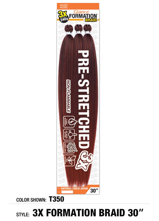 Model Model Pre-Stretched Glance Formation Braid - 3X Natural Touch Braid 30 Inches