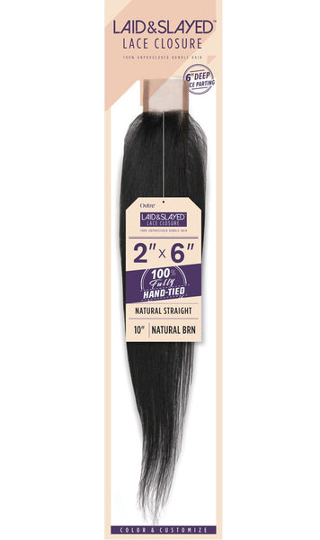 Outre Laid & Slayed 2"X6" Natural Straight Closure