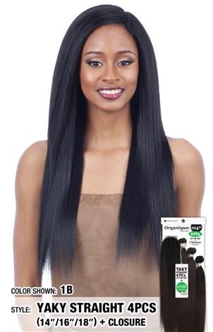 Organique Yaky Straight 4 Pieces - (14"16"18"+Closure)