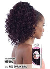 Model Model Pose Drawstring Ponytail - Red Oprah Girl