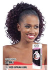 Model Model Pose Drawstring Ponytail - Red Oprah Girl