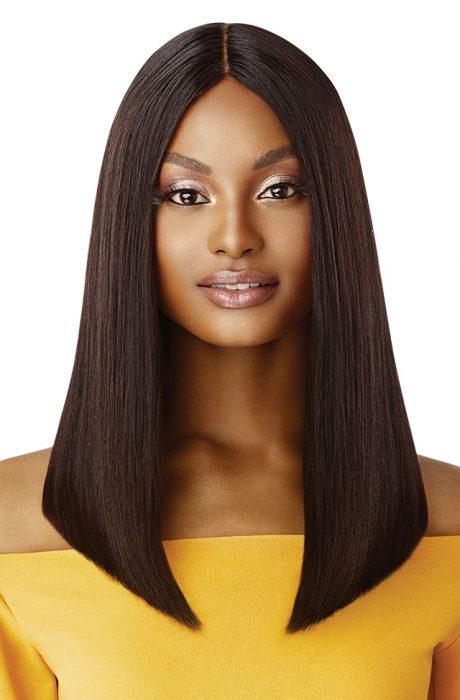 Outre The Daily Wig 100% Unprocessed Human Hair Lace Part Wig - Straight Blunt Cut Bob 16 Inches