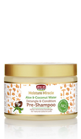 African Pride Moisture Miracle Aloe & Coconut Water Detangle & Condition Pre-Shampoo - 12oz - Beauty Empire