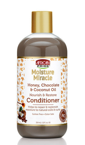 African Pride Moisture Miracle Honey, Chocolate & Coconut Oil Nourish & Restore Conditioner - 12oz - Beauty Empire