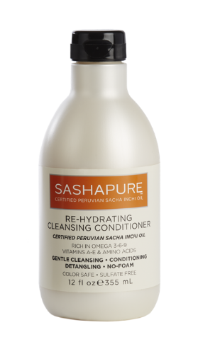 Sashapure Re-Hydrating Cleansing Conditioner - 12 oz