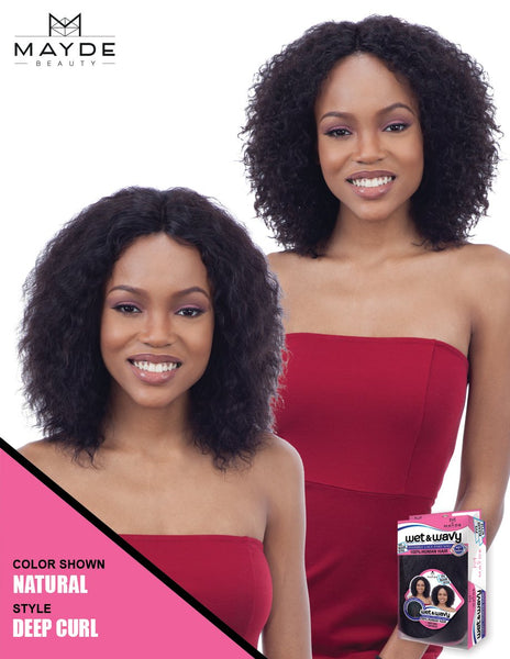 Mayde Beauty Wet & Wavy 100% Human Hair Invisible Lace Part Wig - Deep Curl