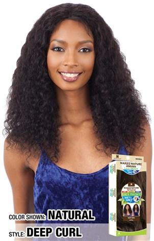 Naked Nature Wet & Wavy 100% Brazilian Human Hair Lace Front Wig - Deep Curl