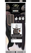 Outre My Tresses 100% Unprocessed Human Hair Black Label - Straight - 4X4 Closure