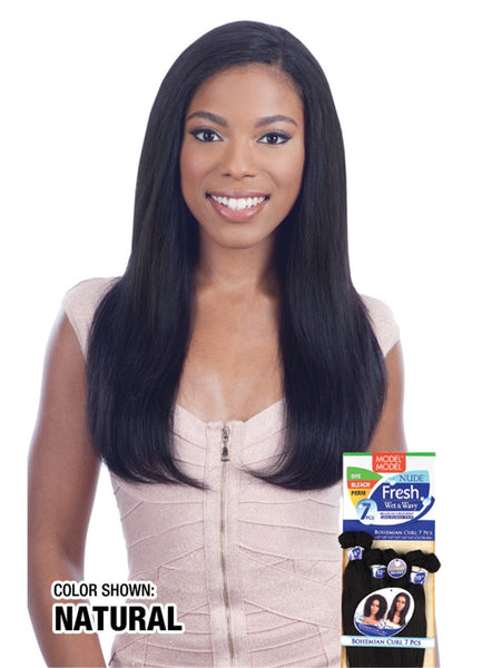 Model Model Nude Fresh Wet & Wavy 7 Piece (14" 16" 18") - Natural Wavy - Beauty Empire