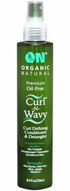 On Natural Premium Oil Free Remy Hair Curl-n-Wavy Curl Defining Conditioner & Detangler - Avocado (8 Oz) - Beauty Empire